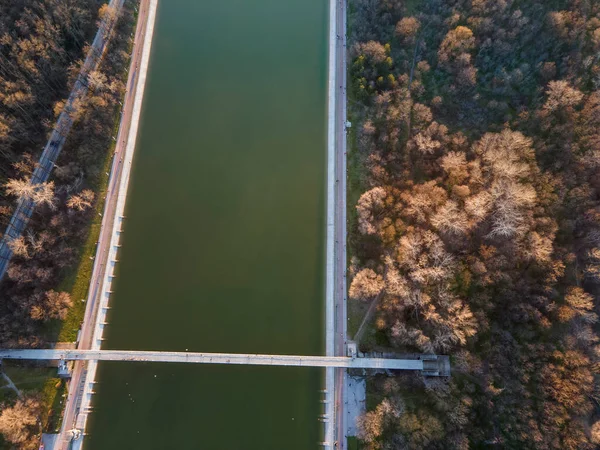 Vista Aérea Atardecer Del Recinto Remo Ciudad Plovdiv Bulgaria —  Fotos de Stock