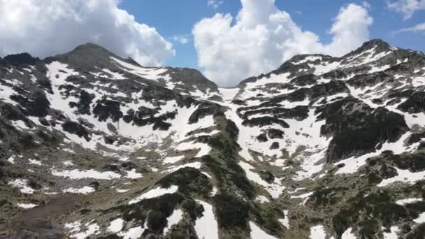 Vista Aérea Surpreendente Passo Demirkapya Montanha Pirin Bulgária — Vídeo de Stock