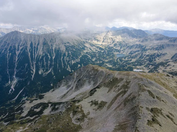 Niesamowity Widok Lotu Pirin Pobliżu Vihren Peak Bułgaria — Zdjęcie stockowe