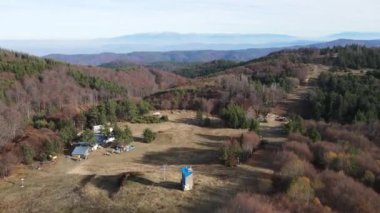 Osogovo Dağı 'nın hava manzarası, Kyustendil bölgesi, Bulgaristan