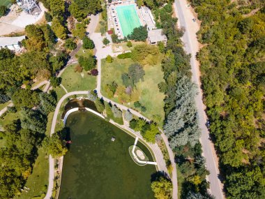 Bulgaristan 'ın Sandanski kentinin şaşırtıcı hava manzarası