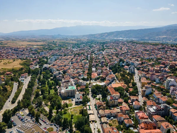 Csodálatos Légi Kilátás Város Sandanski Bulgária — Stock Fotó