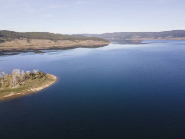 Bulgaristan 'ın Pazardzhik Bölgesi, Batak Reservoir Havacılık Manzarası