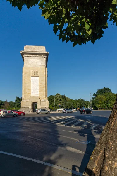 Bucharest Romania August 2021 Sunset View Arch Triumph City Bucharest — Foto de Stock