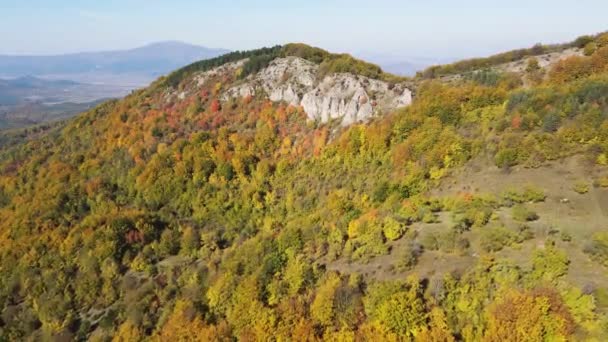 Amazing Autumn Landscape Erul Mountain Kamenititsa Κορυφή Pernik Region Βουλγαρία — Αρχείο Βίντεο