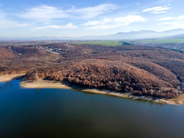 Luftaufnahme Des Vierzig Quellen Reservoirs Der Nähe Der Stadt Asenovgrad — Stockfoto