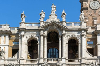 Rome, İtalya - 22 Haziran 2017: şaşırtıcı görünümü Basilica Papale di Santa Maria Maggiore Roma, İtalya
