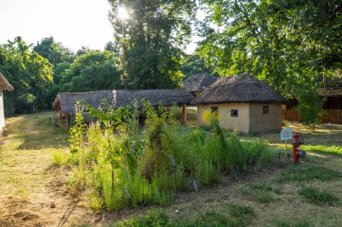 BUCHAREST, ROMANIA - 17 Ağustos 2021: Romanya 'nın Bükreş kentindeki Dimitrie Gusti Ulusal Köy Müzesi