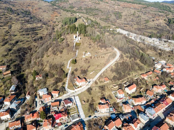 Erstaunliche Luftaufnahme Der Historischen Stadt Batak Pazardzhik Region Bulgarien — Stockfoto