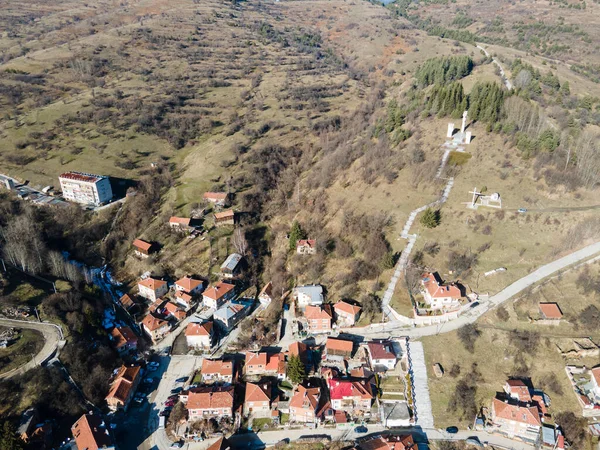 Καταπληκτική Αεροφωτογραφία Της Ιστορικής Πόλης Batak Περιοχή Pazardzhik Βουλγαρία — Φωτογραφία Αρχείου