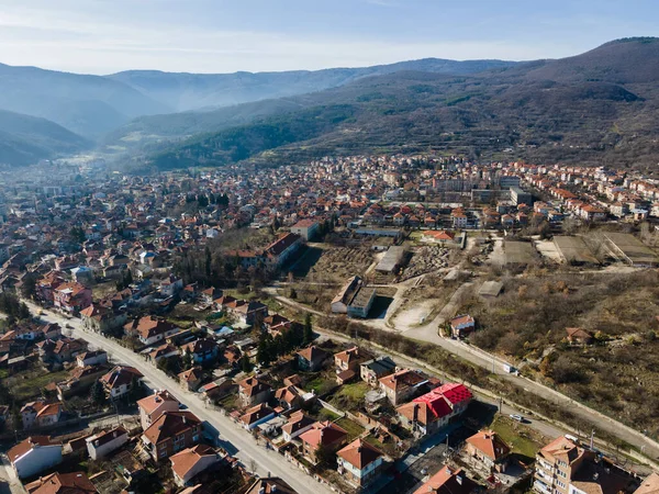 Amazing Aerial View Historical Town Peshtera Pazardzhik Region Bulgaria — Fotografia de Stock
