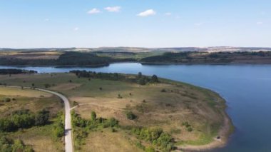 Bulgaristan 'ın Krapets Reservoir, Lovech Bölgesinin hava görüntüsü