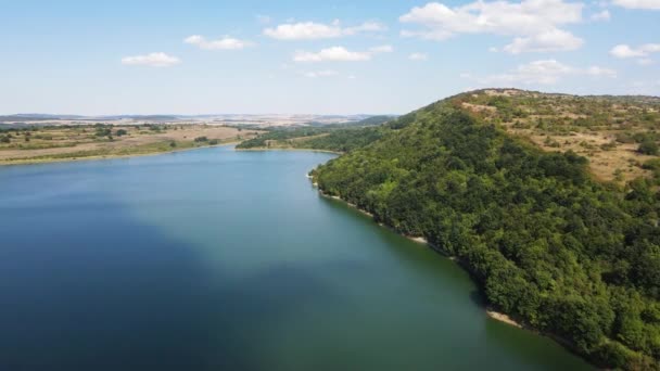 Вид Воздуха Крапецкое Водохранилище Область Ловеч Болгария — стоковое видео