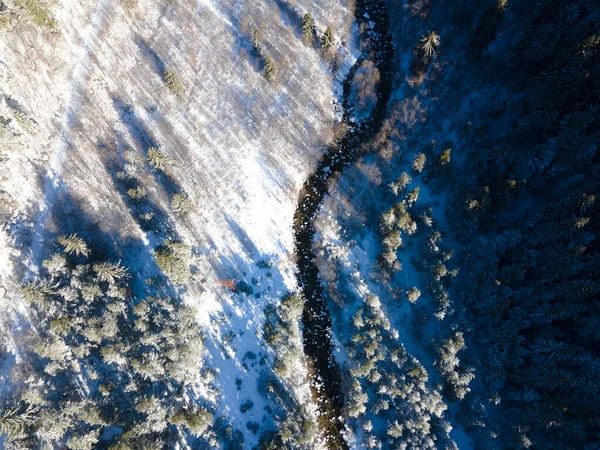Luftaufnahme Des Rila Gebirges Der Nähe Des Flusses Beli Iskar — Stockfoto