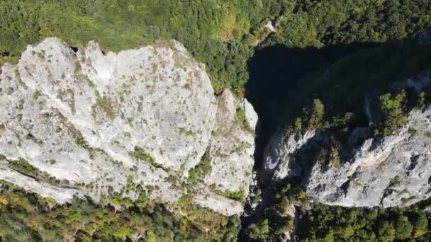 Luftaufnahme Der Erma Schlucht Der Nähe Der Stadt Tran Bulgarien — Stockvideo