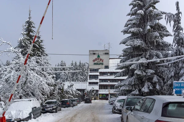 Borovets Bulgária Janeiro 2022 Vista Inverno Estância Esqui Borovets Montanha — Fotografia de Stock
