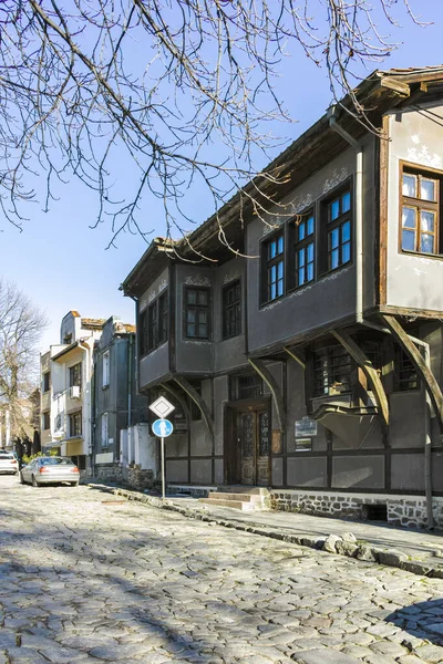 Plovdiv Bulgaria Enero 2022 Calle Casas Del Siglo Xix Reserva — Foto de Stock