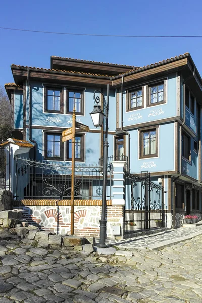 Plovdiv Bulgaria Enero 2022 Calle Casas Del Siglo Xix Reserva —  Fotos de Stock