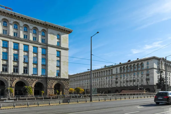 Sofia Bulgaria November 2021 Panorama Nezavisimost Independence Square City Sofia — стокове фото