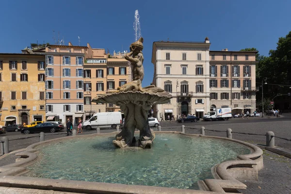 Rom Italien Juni 2017 Fantastisk Utsikt Över Triton Fontänen Piazza — Stockfoto