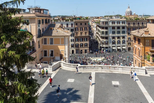 Roma Italia Junio 2017 Increíble Vista Plaza España Piazza Spagna — Foto de Stock