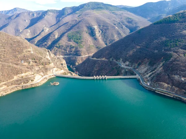 Vista Aérea Del Embalse Vacha Antonivanovtsi Montañas Rhodope Región Plovdiv —  Fotos de Stock