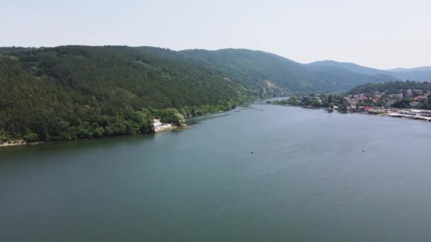 Letni Widok Jezioro Pancharevo Obwód Sofijski Bułgaria — Wideo stockowe