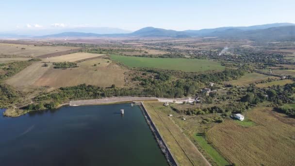 Vista Aérea Del Embalse Pchelina Región Pernik Bulgaria — Vídeos de Stock