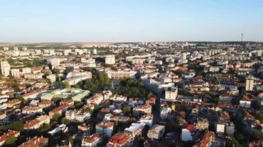 Rusçuk ve Tuna Nehri 'nin inanılmaz hava manzarası
