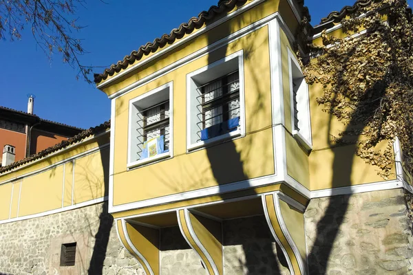 Plovdiv Bulgaria January 2022 Street Nineteenth Century Houses Architecture Historical — стокове фото