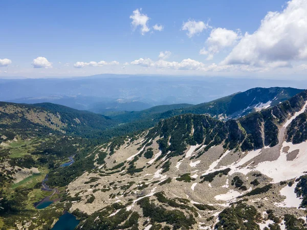 วทางอากาศท งของภ เขา Pirin ใกล ทะเลสาบ Popovo ลแกเร — ภาพถ่ายสต็อก