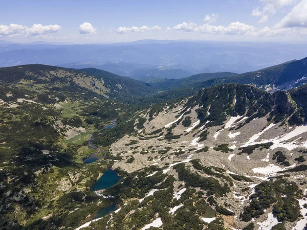 Úžasný Letecký Pohled Horu Pirin Poblíž Jezera Popovo Bulharsko — Stock fotografie