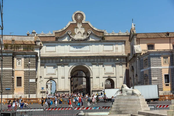 Roma Italia Giugno 2017 Incredibile Panorama Piazza Del Popolo Roma — Foto Stock