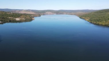 Bulgaristan 'ın Pernik Bölgesi, Pchelina Reservoir havadan görüşü