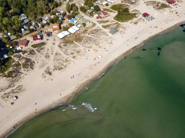 Bulgaristan 'ın Burgaz Bölgesi' ndeki Kiten kasabasının Güney Sahili 'nin şaşırtıcı hava manzarası