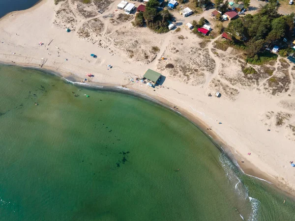 Bulgaristan 'ın Burgaz Bölgesi' ndeki Kiten kasabasının Güney Sahili 'nin şaşırtıcı hava manzarası