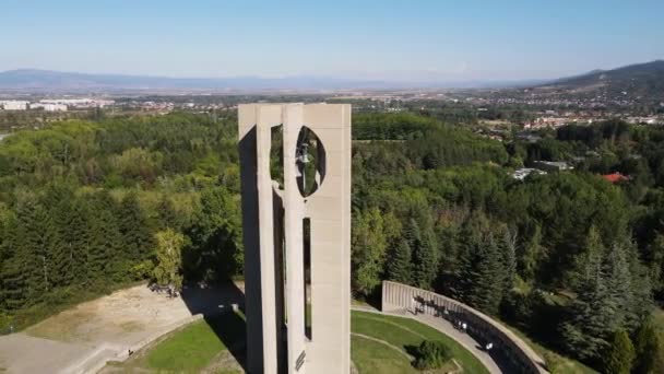 Sofia Bulgarie Septembre 2021 Vue Aérienne Mémorial Drapeau Paix Zname — Video