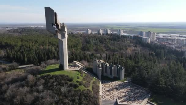 Stara Zagora Bulgarie Janvier 2021 Vue Aérienne Complexe Commémoratif Les — Video