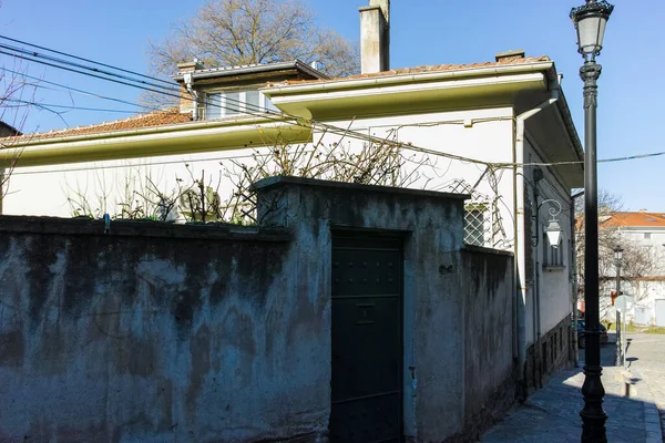 Plovdiv Bulgaria January 2022 Street Nineteenth Century Houses Architectural Historical — Stock Photo, Image