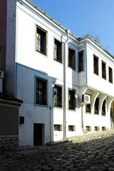 Plovdiv Bulgaria Enero 2022 Calle Casas Del Siglo Xix Reserva —  Fotos de Stock