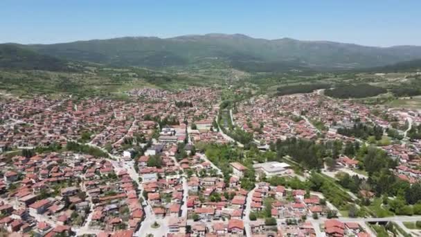 Vue Aérienne Ville Historique Strelcha Région Pazardzhik Bulgarie — Video