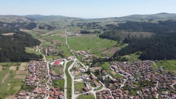 Aerial View Historical Town Koprivshtitsa Sofia Region Bulgaria — Stock Video