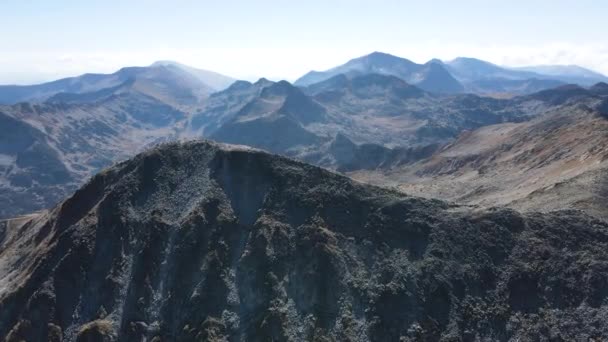 Vue Aérienne Pic Polezhan Montagne Pirin Bulgarie — Video