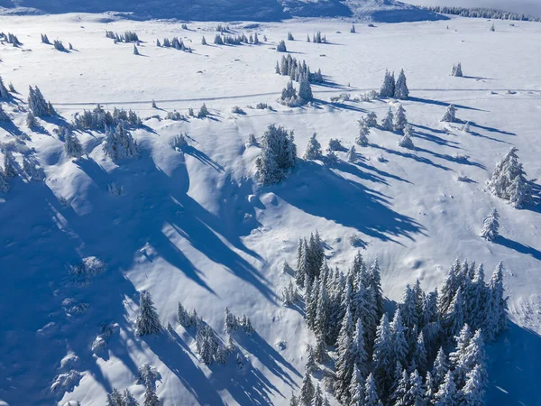 Aerial Winter View Vitosha Mountain Περιφέρεια Πόλης Της Σόφιας Βουλγαρία — Φωτογραφία Αρχείου