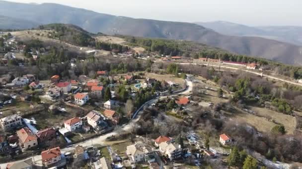 Luftaufnahme Des Dorfes Boykovo Region Plovdiv Bulgarien — Stockvideo