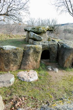 Ancient Thracian dolmen Nachevi Chairi (Nachovi chairi) near village of Hlyabovo, Haskovo Region, Bulgaria