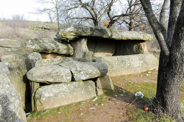 Ancient Thracian Dolmen Nachevi Chairi Nachovi Chairi Village Hlyabovo Haskovo — Foto de Stock
