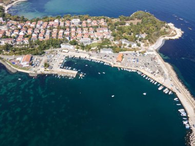 Bulgaristan 'ın Burgaz Bölgesi Çarevo kentinin hava manzarası