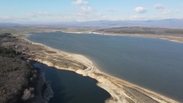 Вид Повітря Pyasachnik Sandstone Reservoir Sredna Gora Mountain Plovdiv Region — стокове відео