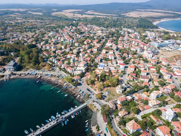 Letecký Pohled Město Ahtopol Burgas Region Bulharsko — Stock fotografie